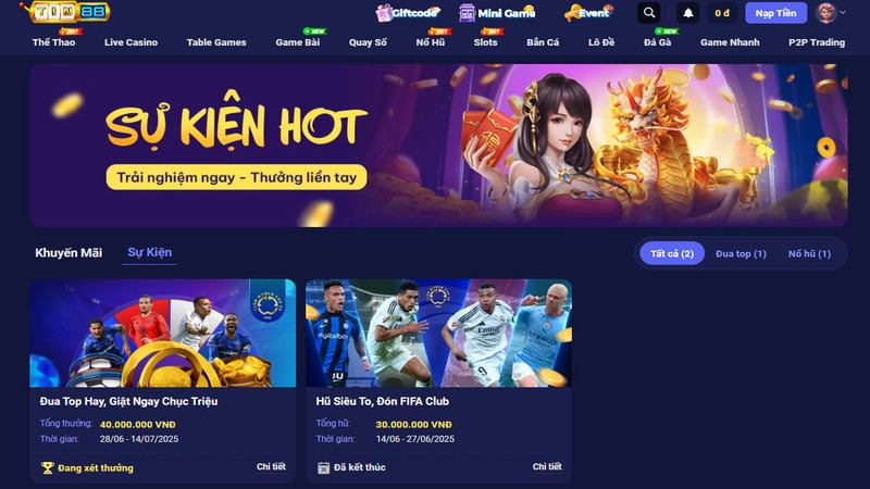 Tin88 liên tục tổ chức các sự kiện ưu đãi cho hội viên